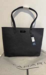 Bolso de Mano Tahari Negro Saffiano Hecho por el Hombre Cuero Estilo #TN1769/P08 Nuevo Con Bolsa Antipolvo - Imagen 1 de 8