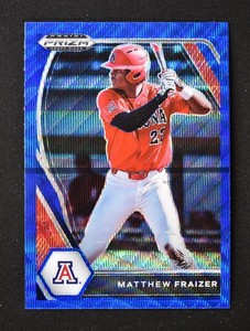 2021 Prizm Draft Picks Base Blue Wave #220 Matthew Fraizer - Arizona Wildcats!