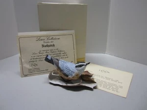 Lenox Red Breasted Nuthatch Porcelain Bird Garden Bird Series COA & Box - Picture 1 of 22
