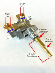 ROBERTSHAW ESTUFA DE GAS VÁLVULA DE DOBLE SUPERFICIE para ESTUFA QUEMADOR DE DOBLE ANILLO - Imagen 1 de 12