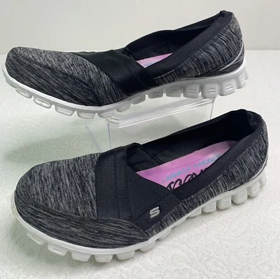 Skechers EZ Flex 2 -Fascination Womens Slip On Sneaker Black / Gray Size 6.5 - Image 1 of 4