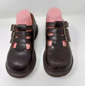 Dr Martens Air Cushion Women's Brown Leather Mary Jane Style Shoes size 6/8 - Picture 1 of 12