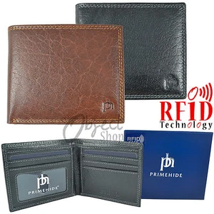 Cartera de cuero con acabado italiano real de calidad RFID titular para tarjetas de crédito Prime Hide 55 - Imagen 1 de 13