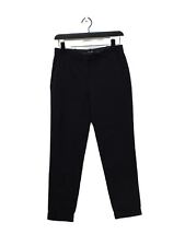 Tara Jarmon Women's Trousers UK 8 Blue Linen with Elastane Straight Chino