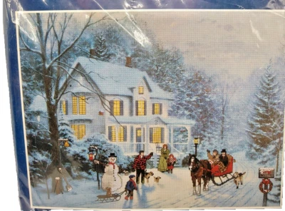 Home for the Holidays 50835 Thomas Kincade Cross Stitch by Candamar Designs - Image 1 of 4