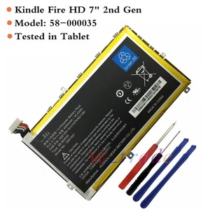 New Battery 26S1001 58-000035 For Amazon Kindle Fire HD 7" 2nd Gen X43Z60 - Picture 1 of 3