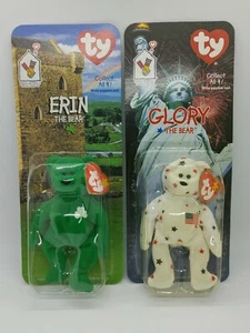 2 TY Beanie Babies Mcdonalds 1999 Erin The Bear and Glory the Bear NEU - Bild 1 von 4