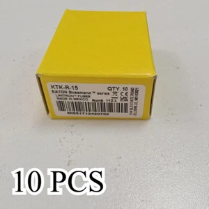 KTKR15 10PCS Bussmann KTK-R-15 KTK-R 15A 600Vac Fuses Fast Acting Fuse - Picture 1 of 2
