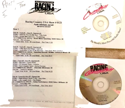 5/25/01 RACING COUNTRY USA FEATURES FAITH HILL & DALE JARRETT; CHARLIE DANIELS Foto 1 de 2