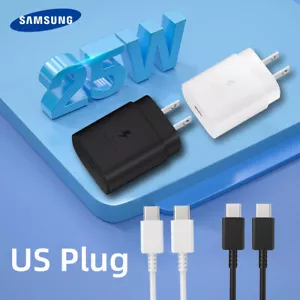 Original Samsung Galaxy S10 S22 S22+ Ultra Super Fast Wall Charger Type C Cable - Picture 1 of 11