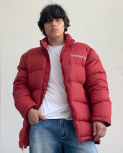 Men's Timberland Burgundy Puffer Jacket NWT - Picture 1 of 7