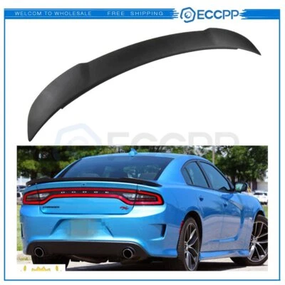 For 2011-2023 Dodge Charger Matt-Black Hellcat Style SRT Rear Trunk Spoiler Foto 1 de 4
