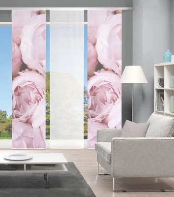 VISION S 3er-Set Schiebegardinen ROSANA, halbtransparent, Höhe 260 cm, rose - Bild 1 von 3