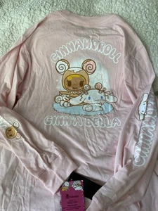 NWOT Tokidoki Cinnamoroll Long Sleeve T-Shirt Women’s Small Stain - Picture 1 of 3