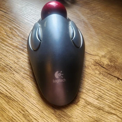 Logitech T-BC21  Trackman Trackball USB Mouse Marble Ball 810-000767  Working - Image 1 of 4