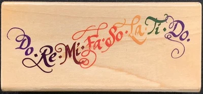 Estampilla de goma Stampendous Do Re Mi Fa So La Ti Do Wave Foto 1 de 4