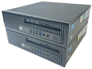 (QTY 2) HP EliteDesk 800 G1 SFF PC i7-4770S 12GB 256GB SSD Radeon HD 7650A Win11 - Picture 1 of 8