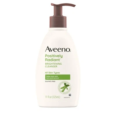 Limpiador facial iluminador radiante positivo Aveeno 11 fl oz limpiador sin aceite Foto 1 de 4