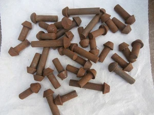 Vintage Blacksmith Type 4 + Pounds Cone Head Steel Rivets Lot 1/2" - Bild 1 von 7