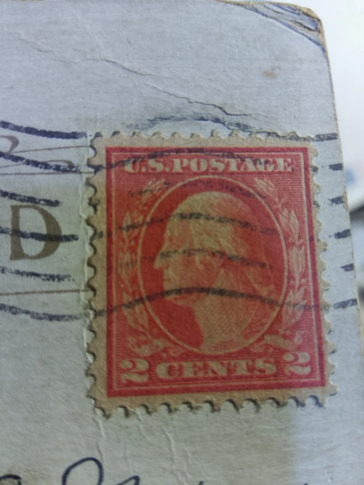 US Scott#519 1917 2 cent George Washington, carmine, perf 11 - Image 1 of 4