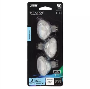 FEIT ELECTRIC BPEXN/950CA/3 LED 6.6 W MR16 2-Pin (GU5.3) PK3 56JH38 NIB SEALED - Picture 1 of 2