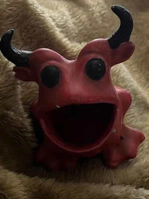 Esponja de jabón de cerámica azul lateral fregadero de rana vintage soporte para amigos regalo Foto 1 de 2