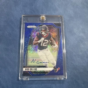 2024 Panini Prizm Nico Collins AUTO #/25 Blue Shimmer SP Houston Texans #113 🔥 - Picture 1 of 2