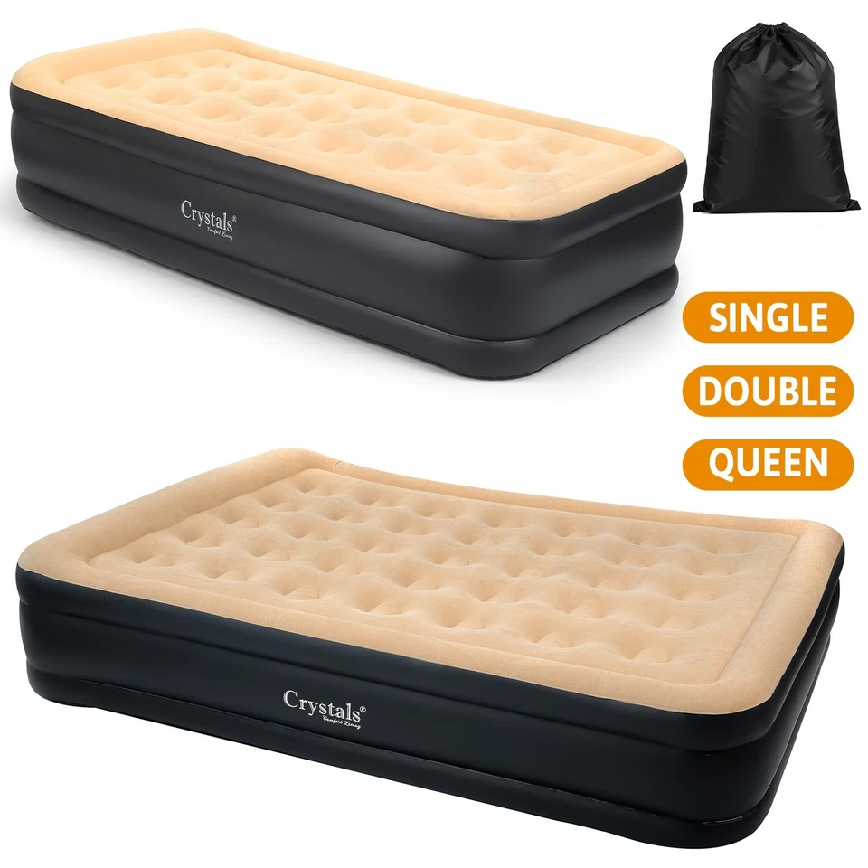 AIR BED BLOW UP INFLATABLE MATTRESS WITH BUILT IN ELECTRIC PUMP HIGH RAISED - Image 1 of 1