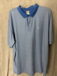 Callaway Polo Shirt Men 2XL Short Sleeve Blue Performance Opti Dri Golf - Picture 1 of 5