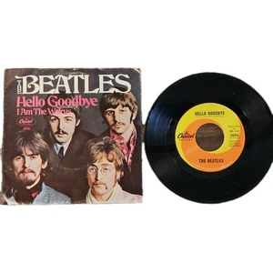 The Beatles-Hello Goodbye/I Am The Walrus-Vinyl 45 w/Picture Sleeve - Picture 1 of 3