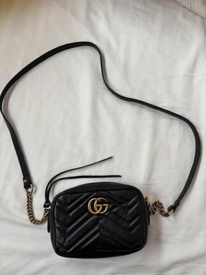 Bolso Bandolera Gucci Auténtico GG Lona Cuero, Marrón Foto 1 de 4