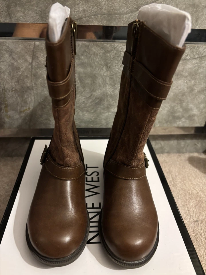 Botas para niños pequeños Nine West talla 9M marrón Foto 1 de 4