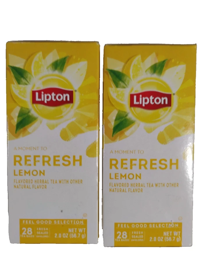 Té de hierbas con sabor a limón LIPTON 2 cajas = 56 bolsas en total caduca 4/2027 Foto 1 de 4