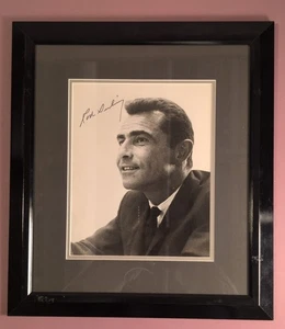 Rod Serling Autographed & Framed Black and White Photograph JSA LOA - Picture 1 of 3