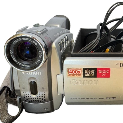Canon ZR85A Digital Video Camcorder Set, Working, 3 New Cassettes, FREE Shipping - Image 1 of 4