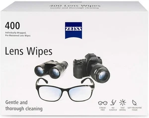 ZEISS Pre-Moistened Alcohol Wipes, Glasses 400 Count (Pack of 1), White - Picture 1 of 7