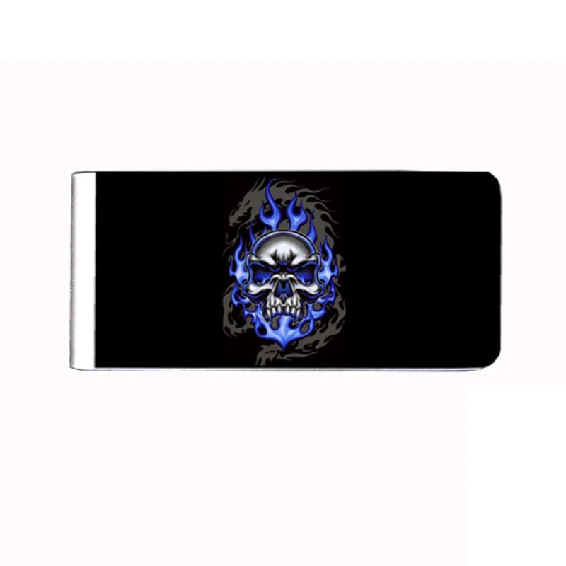Metal Money Clip Cash Bills Credit Card Metal Holder Skull D 15 - Image 1 of 1