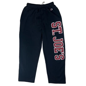 Vintage Champion St Joe’s University Hawks Sweatpants Size Medium Fleece - Picture 1 of 9
