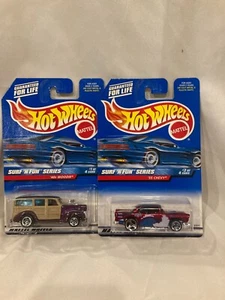 Hot Wheels Surf ' N Fun Series Collectable Cars - Set of 2 1998 Vintage - Picture 1 of 2