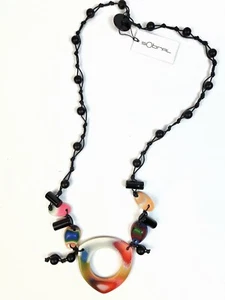 Sobral Retired Tropicalia Lila Island Hue Beads Artist Made Necklace - Picture 1 of 6
