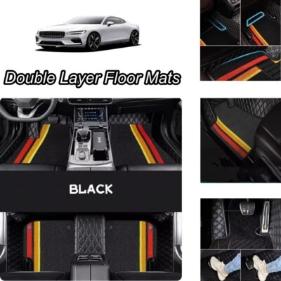 For Volkswagen Car Floor Mat Double Layer Luxury All-seasons Set Right/Left Hand - Image 1 of 4