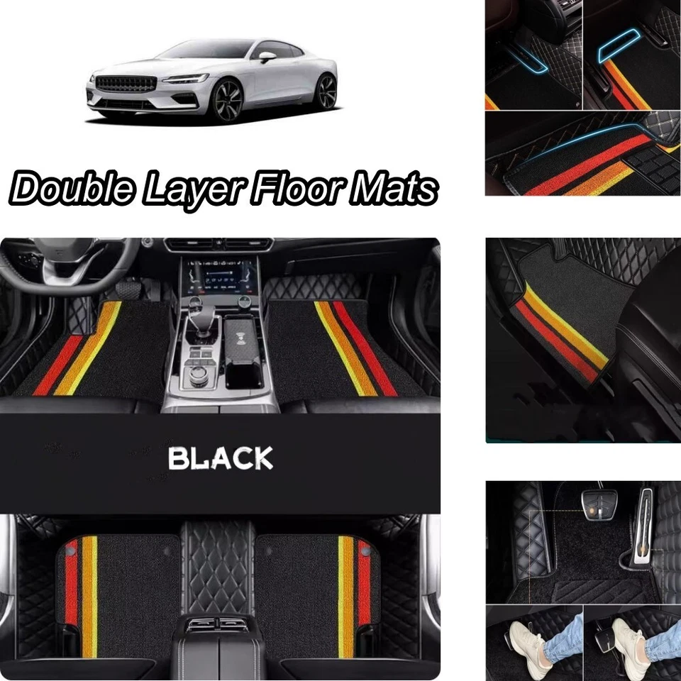 For Volkswagen Car Floor Mat Double Layer Luxury All-seasons Set Right/Left Hand — 第 1/4 张图片
