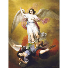 Esquivel The Fall Of Lucifer Angel Biblical Bible Painting XL Canvas Art Print