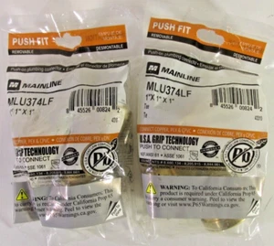 Mainline (SharkBite) MLU374LF - 1" x 1" x 1" Copper x Copper Tees - Lot of 2 - Picture 1 of 3