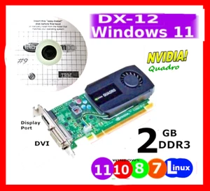 LOW PROFILE Windows 11 Video Card. PCI-E 16x. Dell 780 790 3010up Dimension READ - Picture 1 of 16