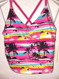 Tankini Swimsuit - GIRLS "XS(4-5)" 2 Piece Floral-Multi-Color Swimsuit - Picture 1 of 3