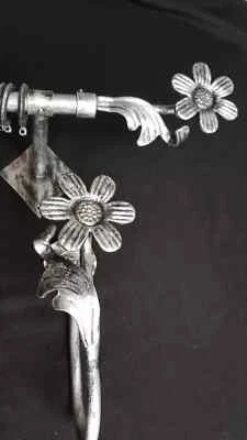 BASTONE TENDA BASTONI PER TENDE BASTONI  VERO FERRO BATTUTO CON PORTA EMBRASSE  - Immagine 1 di 4