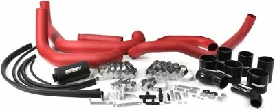 Tubo de refuerzo rojo Perrin con silicona negra para 08-14 Subaru Impreza WRX Foto 1 de 4