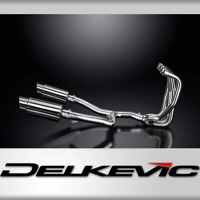 Silenciadores redondos de acero inoxidable Kawasaki ZX-11 Ninja 1990-2001 escape completo 4-2 8" Foto 1 de 4