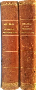 VOCABOLARIO LATINO-ITALIANO, ITALIANO LATINO - VALLAURI - PARAVIA 1874 2 VOLL. - Foto 1 di 8
